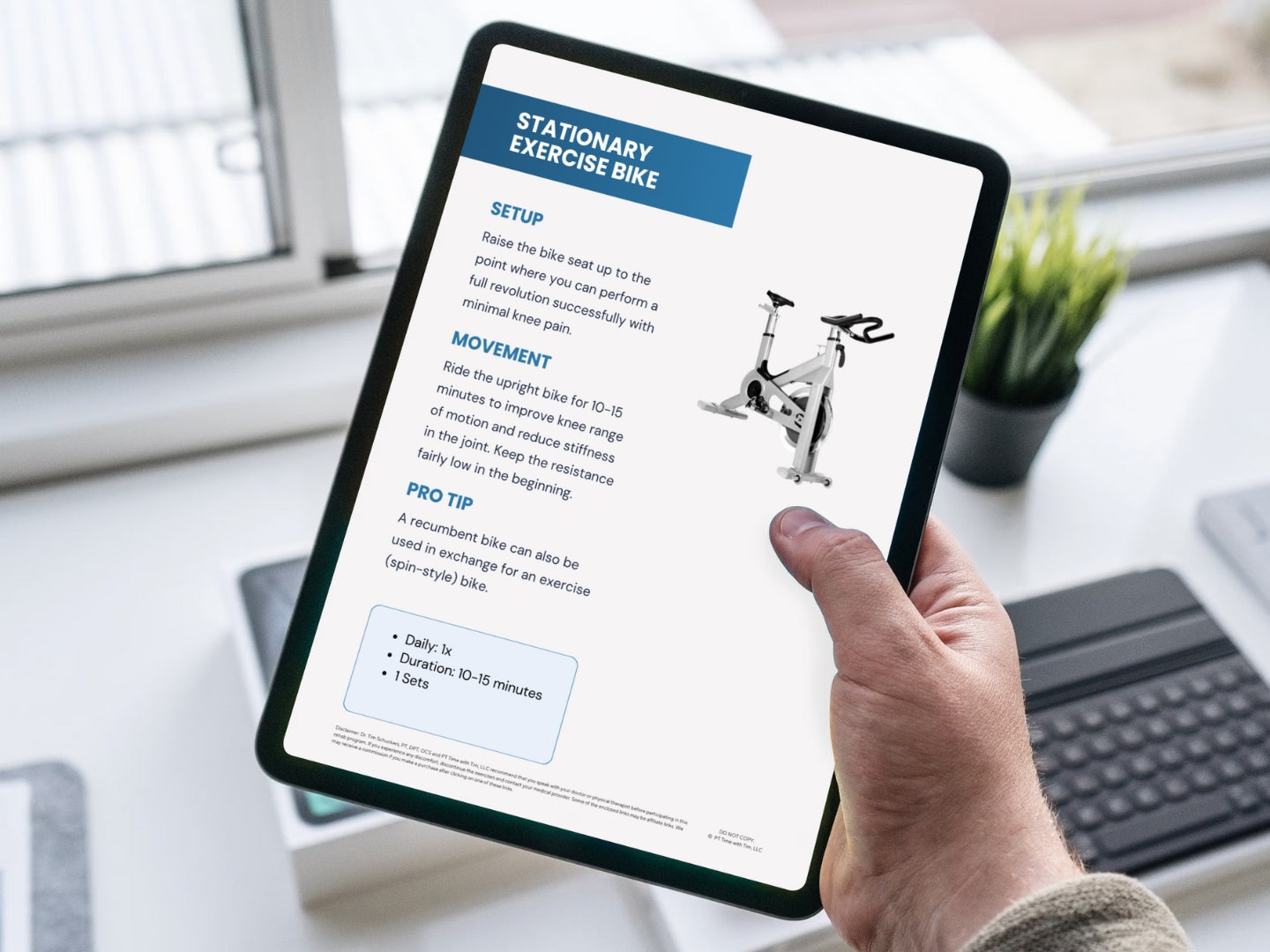 ACL Tear At-Home Exercises (Without Surgery) Worksheet PDF mockup 1 on ipad