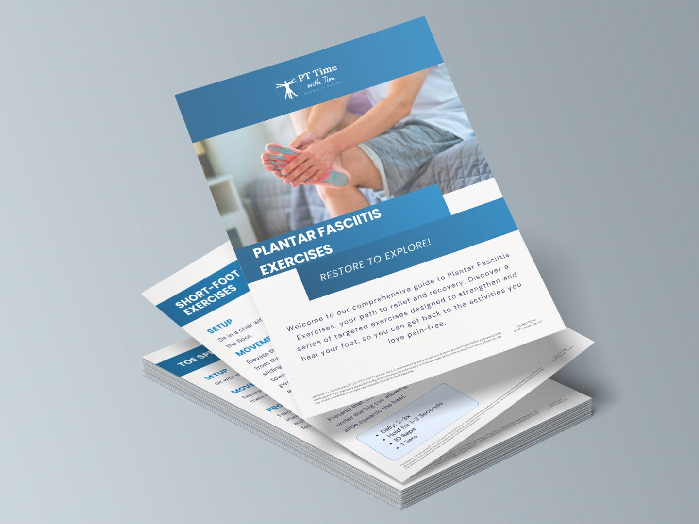 Plantar Fasciitis At-Home Exercises Worksheet PDF