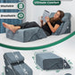 LX13 6-Piece Post-Surgery Recovery System, Orthopedic Bed Wedge Pillow Set, Stone Navy