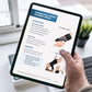 Thumb & Wrist Pain (DeQuervain's Tenosynovitis) At-Home Exercises Worksheet PDF Mockup 2 on ipad