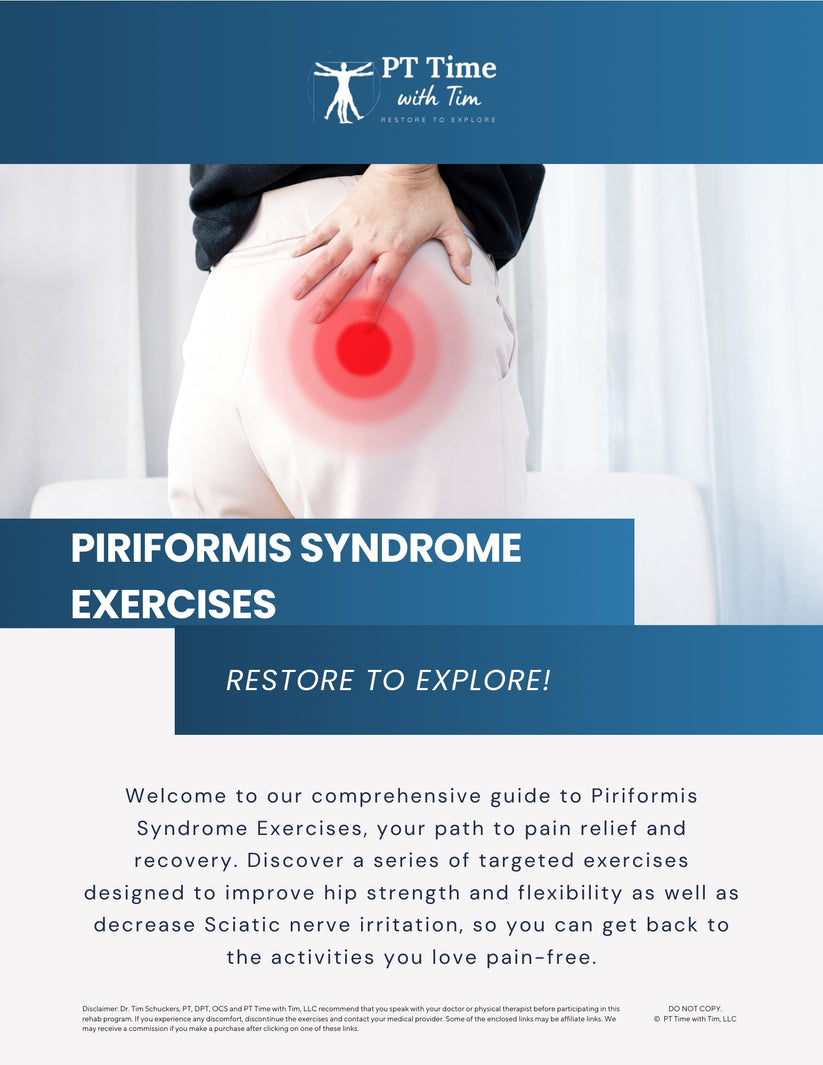 Picture of Piriformis Syndrome Exercises Worksheet PDF - PT Time with Tim | At ...