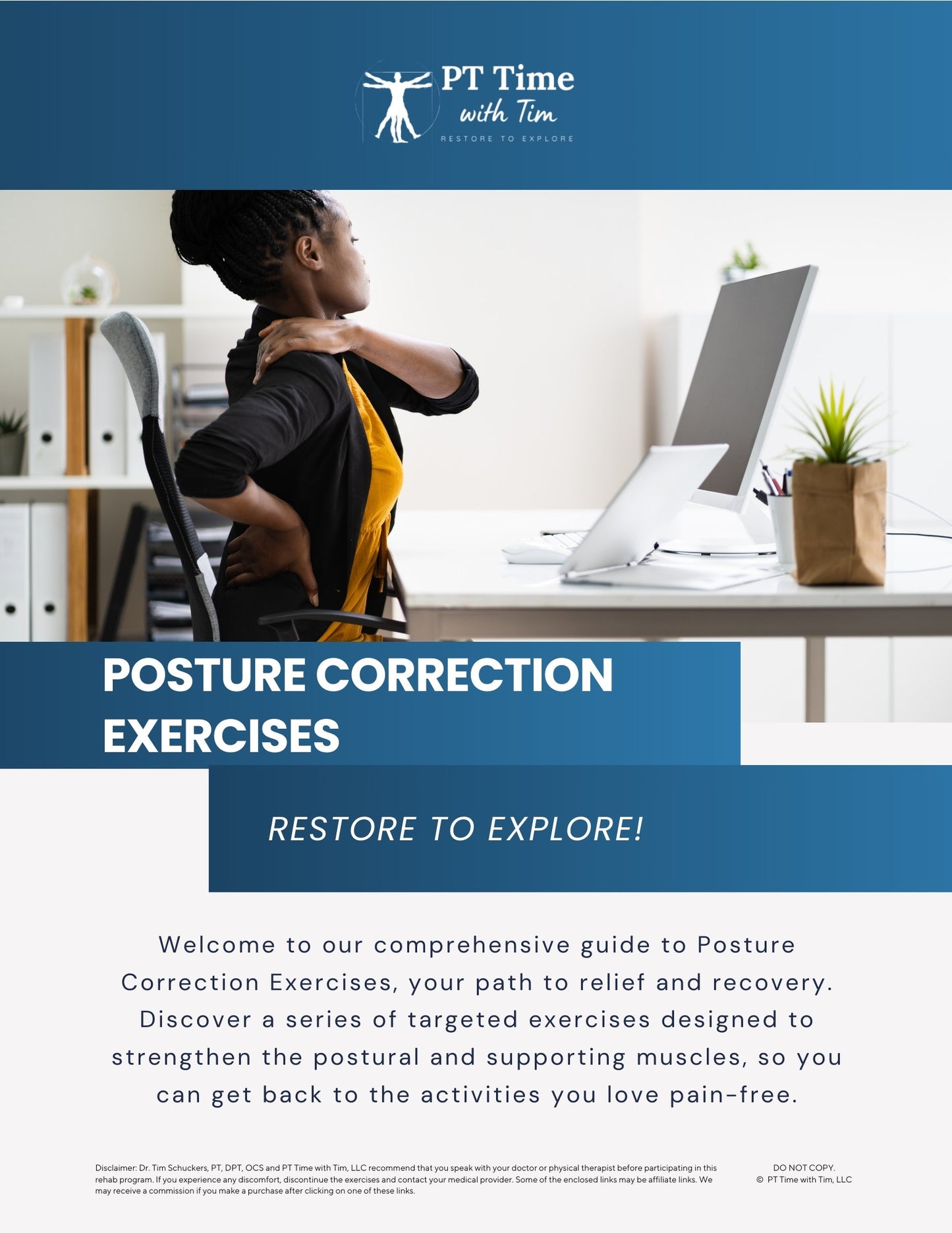 Posture Correction Exercises Handout PDF Mockup